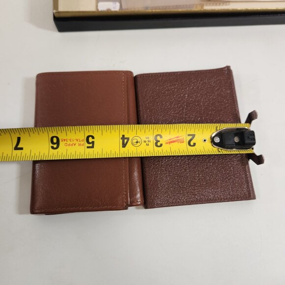 Vintage Leather Wallet Bundle Buxton Fina Brown & Black - Picture 9 of 16